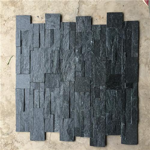 Black Color Slate Culture Stone Panel Decorative Wall Materials No Radiation