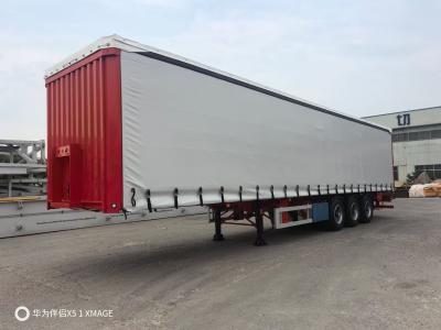 3 Axles Box Body Curtain Side Van Truck Semi Cargo Trailer