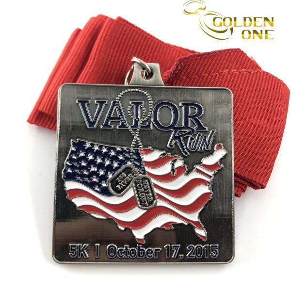 Circle Custom Metal Sports Medal Gymnastic Award Carnival With Ribbon