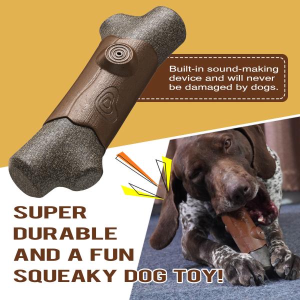Pet Dog Chew Toys Interactive Tooth Cleaning Bone Indestructible Nylon/TPR Squeak Toy