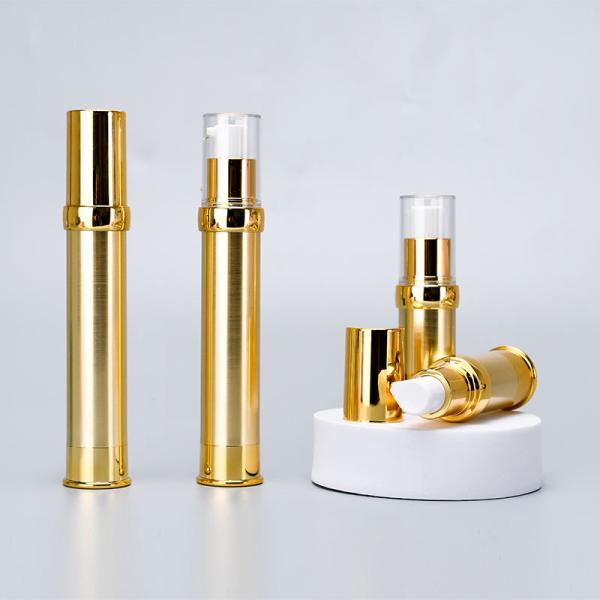 Plastic Vacuum Cosmetic Face Cream Pump Bottle With Clear Cap 10ml - 30ml