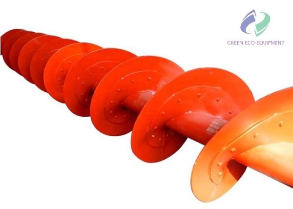 Single Tube Screw Conveyor / Spiral Screw Conveyor For Dust Cement Sand