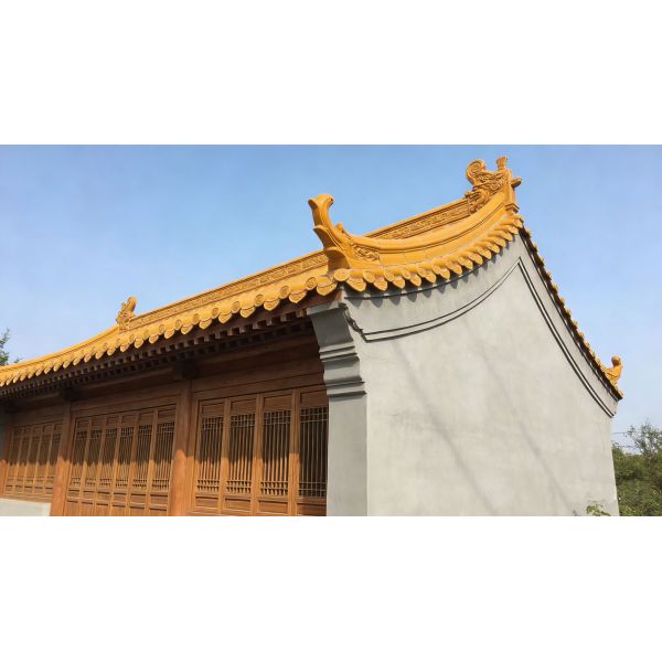 Eco-Friendly Antique Glazed Roof Tile Durable Chinese Style Ceramic Roofing Tile for Outdoor Ancient Architecture Renovation