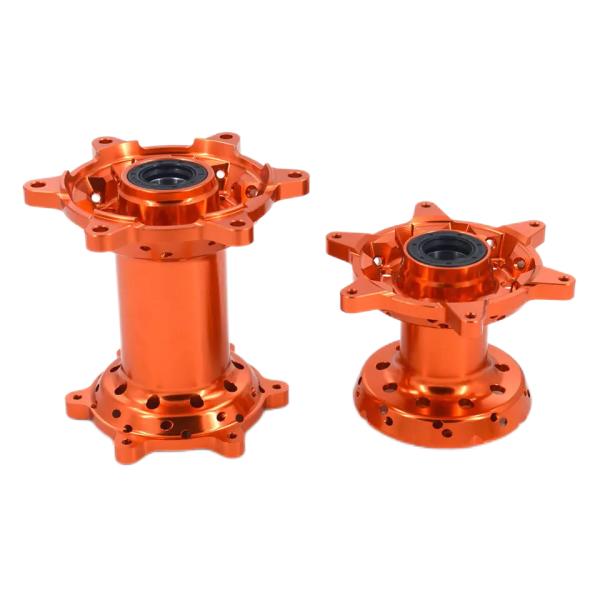 Precision CNC Machined Orange MX Front Rear Wheels Hubs Set for KTM 125-530 2003-2017