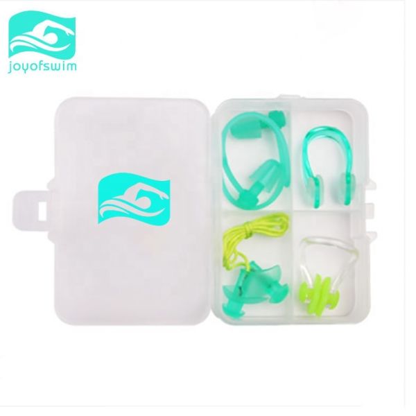 Christmas Tree Shaped Silicone Earplugs And Nose Clip Set Waterproof Comfortable