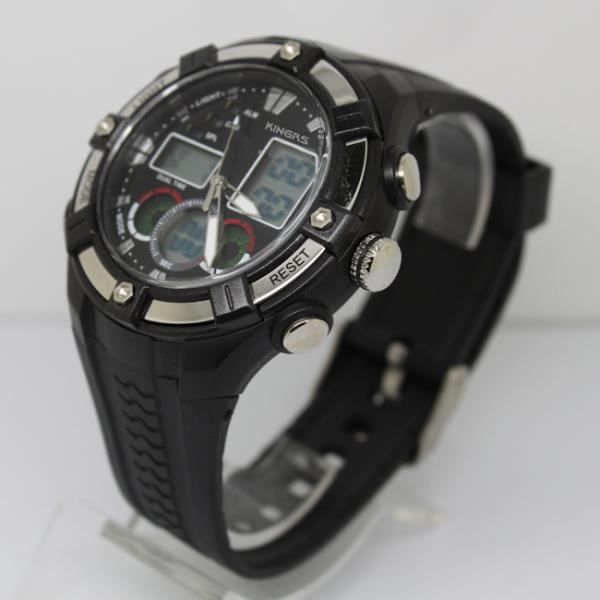 Dual time analog waterproof mens digital watches , fashion digital sports watch OEM