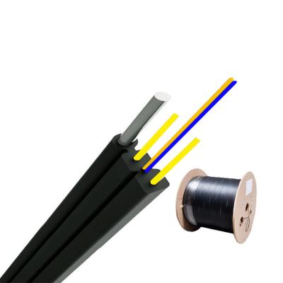 LSZH G657A1 SM 2 FRP Fiber Optic Ethernet Cable With 1.0mm*1 Messenger Steel Wire