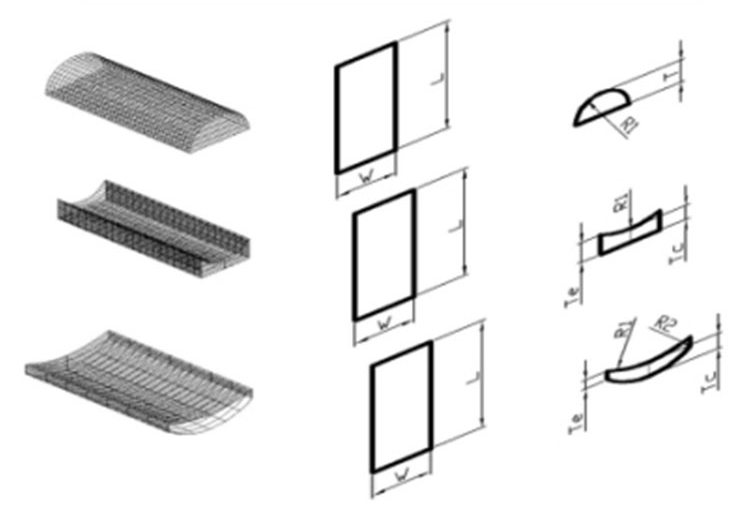 China Manufacturing Customized Plano Concave Square Cylindrical Lens 5mm*5mm