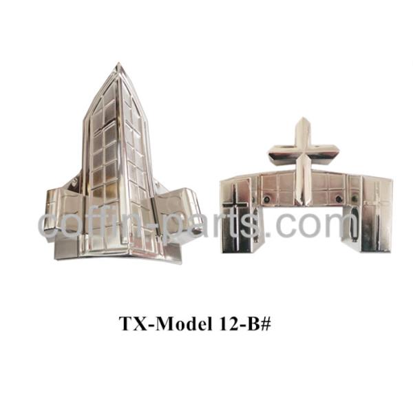Silver ABS Plastic Coffin furniture Casket Corner with Cross Decoration