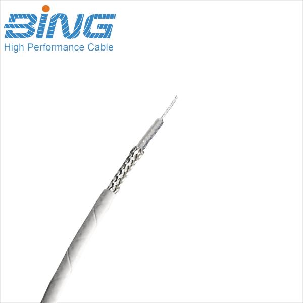 RG187A/U RF Cable 75 Ohm MIL-C-17 Taped PTFE Jacket White Coax for Defense and Aerospace