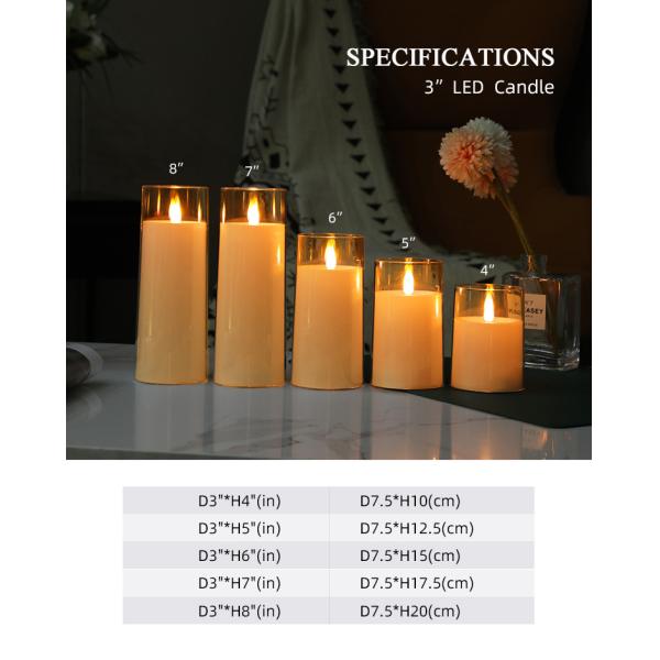 Pillar LED Candle Electronic Candles With Remote Control Battery Powered Flameless Lighting Flickering