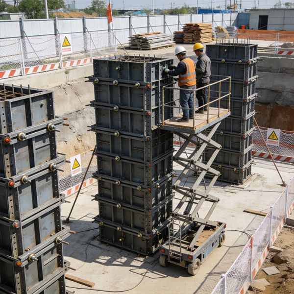 Adjustable Q235 Column Steel Formwork For Bridge / Building