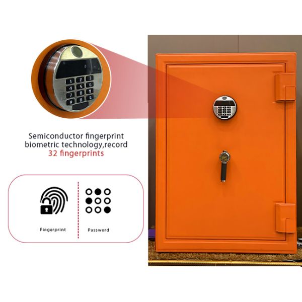 Leather-Covered Fireproof Jewelry Safe Limited Edition with Watch Winder