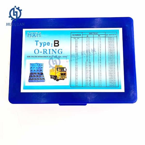 Rubber O Ring Kit Set Sealing Hydraulic Cylinder Excavator O Ring Kit NBR O-Ring Blue Box