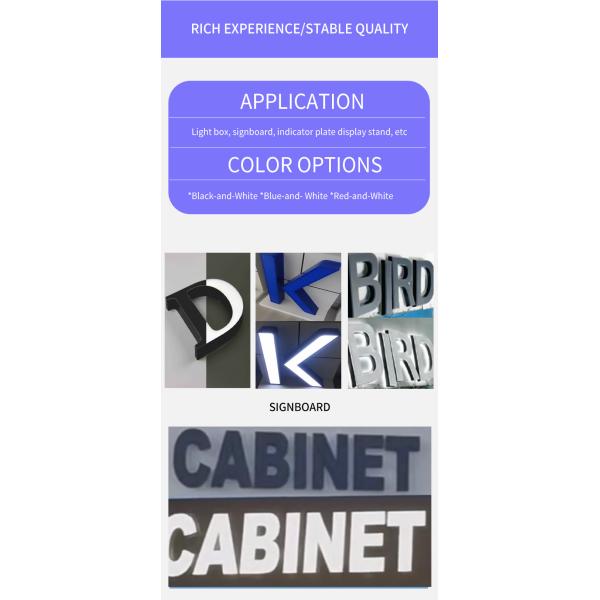 Duke Blue And White Day& Night Acrylic Sheet для рекламного дисплея светодиодных ламп