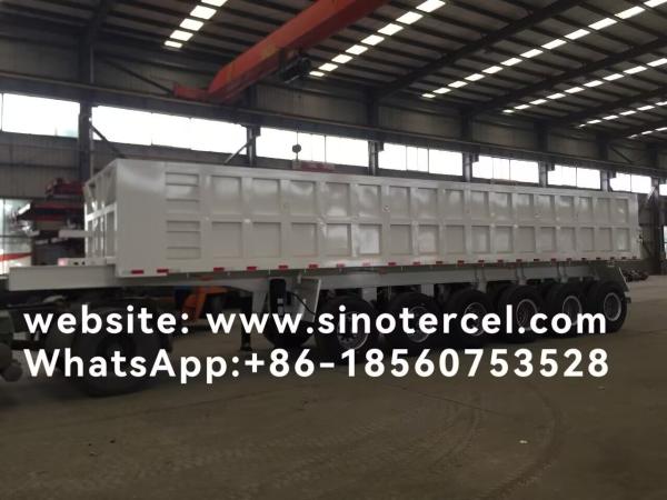 Steel Transportation Semi Tipper Truck Six Axle Semi Tipper Trailer