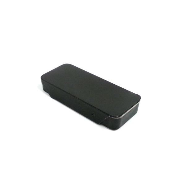 classical black color metal mint tin case with sliding lid