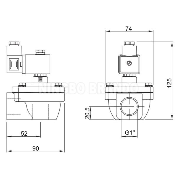 Turbo Type FP25 Solenoid Diaphragm Pulse Valves for Dust Collector 1Inch