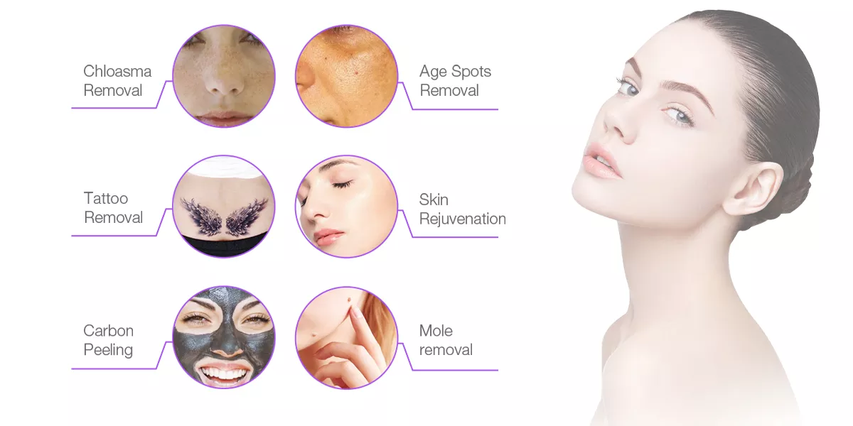 Машина лазера пикосекунды лазера yag nd машины удаления татуировки удаления 1064nm 532nm пигмента удаления татуировки пикосекунды