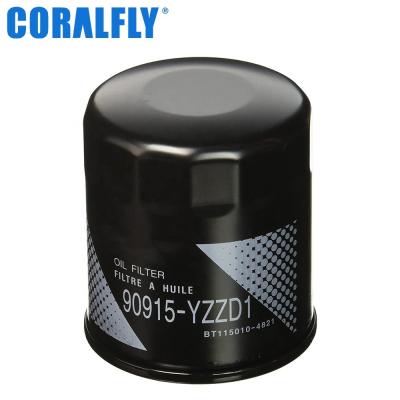 Filtro de óleo lubrificante Yzze1 de Toyota 90915 para o motor de automóveis