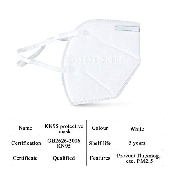 Antibacterial Foldable Kn95 Mask Easy Fold Type Light Weight With Breathing Valve