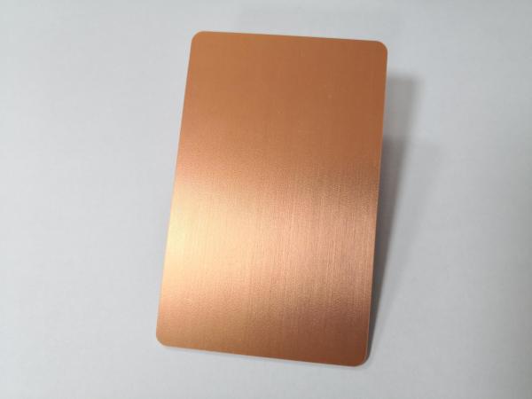 Plated Rose Gold Metal Membership Card With Custom Company Logo / Metal Business Cards