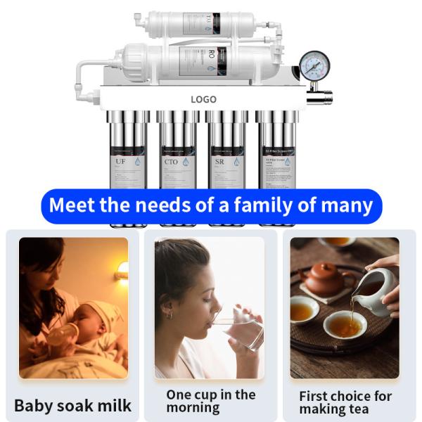 7 Stage Stainless Steel RO Water Filter Well Water Filtration System 600G