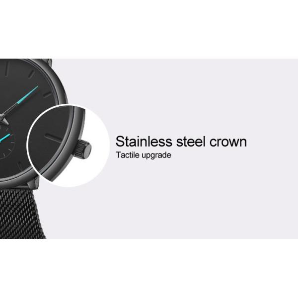 PE45 Movt Alloy Quartz Wrist Watch , Scratchproof 316l Stainless Steel Watch