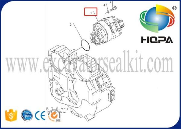 705-52-40160 7055240160 Hydraulic Gear Pump Komatsu D155A-3 D155A-5 D155A-5