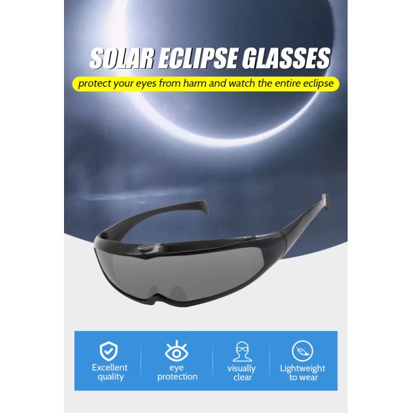 Eclipse Sunglasses Certified Ultra-light Solar Compact Size Comfortable Durable Plastic Eclipse Glasses ForDirect Sun Viewing