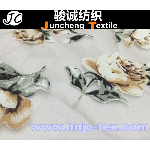 China textile nylon fabric polyester blend fabric flower fabric curtain fabric decoration