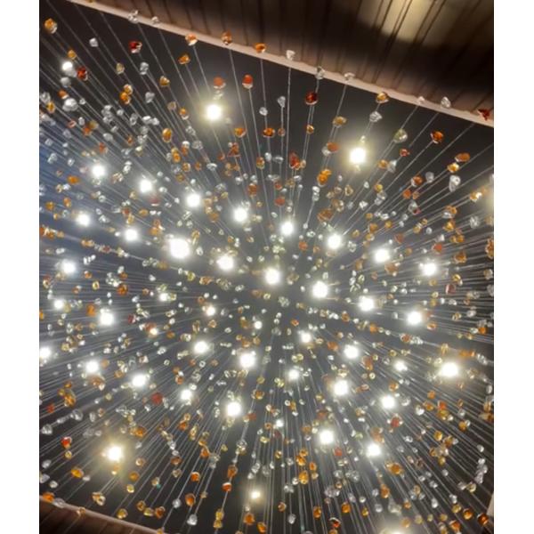 Modern Minimalist Restaurant Lights Designer Model Room Lighting Villa Large Glass Chandeliers