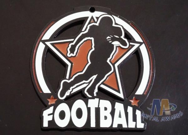 Matt Black Plating Custom Football Glow In The Dark Medals Hallowmas Gifts For Kids OEM Available