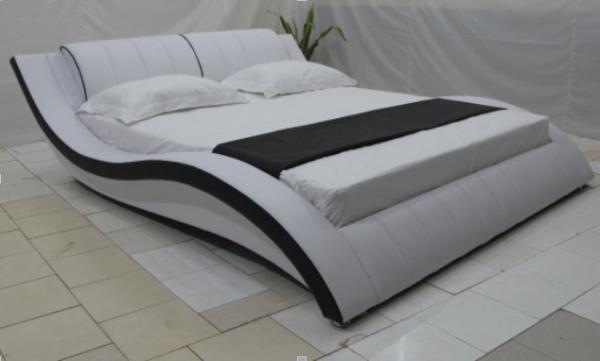Brand new Italian design leather bed LATINO in 2 color versions (queen & king)