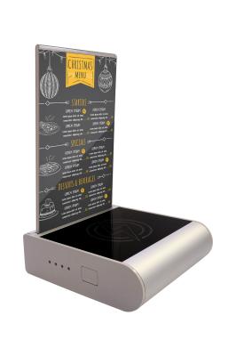 Coffee Shop / Hotel Table Top Mobile Charing Menu Power Bank Low Power Consumption