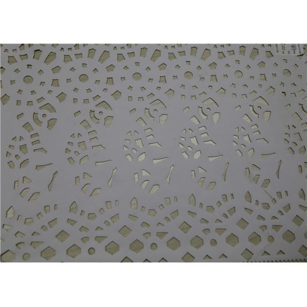 White Perforated Leather , High Elasticity Punched Faux Leather Material