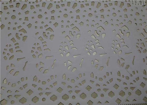 White Perforated Leather , High Elasticity Punched Faux Leather Material