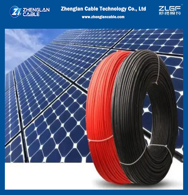 Консервированный медный Xlpe солнечный кабель H1z2z2-K 1-10m 6mm2 Красный Tuv Roll Pv 4mm2