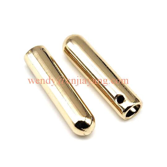 jiayang light gold screw type metal aglets for shoelace