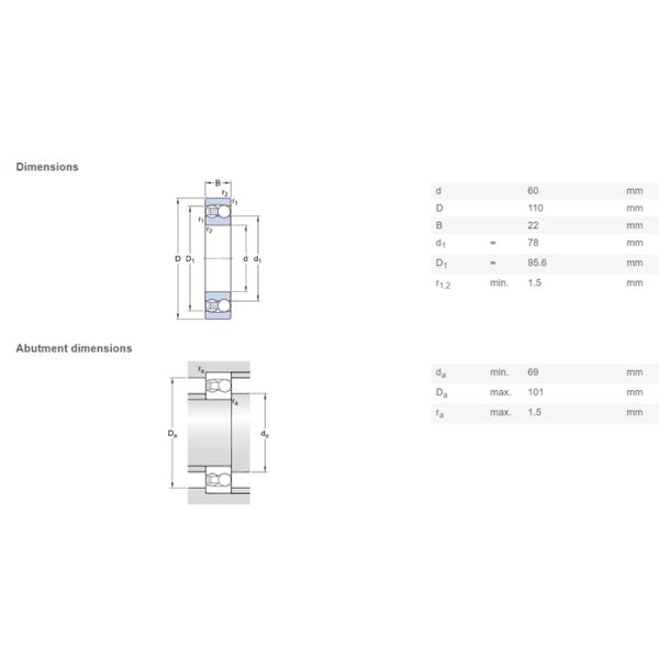 Automotive Industrial Ball Bearings 60×110×22mm Precision Roller Bearing NSK 1212