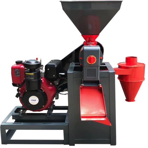 12HP Air Cooled Diesel Rice Mill Rice Husking Machine 500kg Per Hour