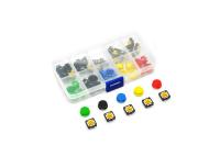 projet du kit DIY d'assortiment de rond du chapeau 12V de commutateur de bouton poussoir de 12x12x7.3mm