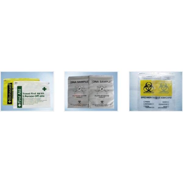 Biohazard 4 Layer Specimen Transport bag, pe glove, pe packaging, pe bags on roll, disposable PE gloves, disposable bag