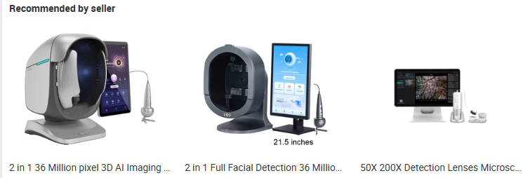 2in1 3 Spectrum Imaging 8Mp Magnified 50 Times Camera Ai Skin and Scalp Analyzer Device