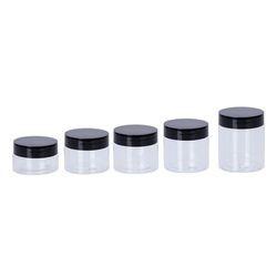Clear Plastic Cream Jars 30G With Silver Gold Transparent Lid