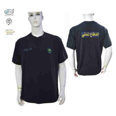 FR Short Sleeve Pique Knitted Fire Retardant Shirts For Men Customized Logo
