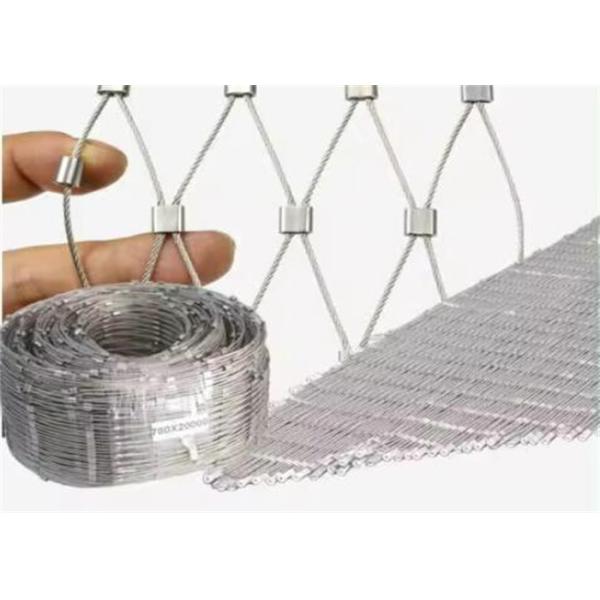 60mm Hole Size 60-Degree Angle Structure Wire Rope Mesh For Safety Protect