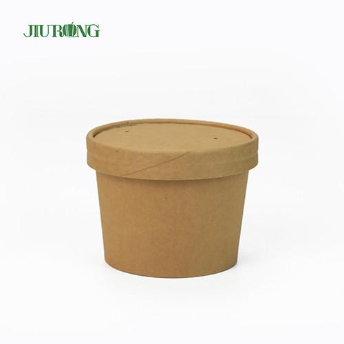 26OZ UV Coating paper salad containers Disposable Paper Bowls For Hot Food