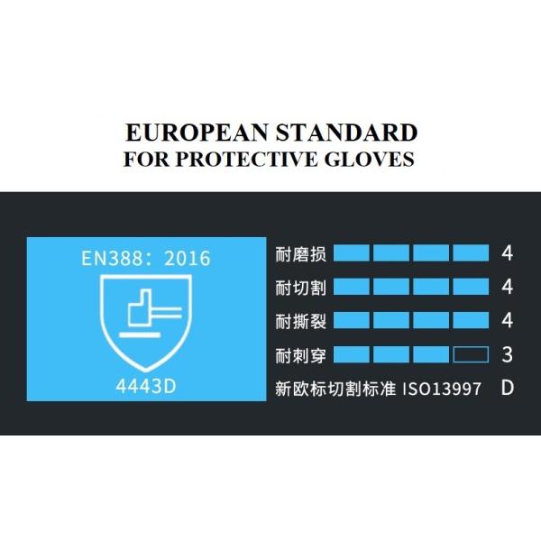 Двойная окунутая ладонь нитрила Sandy перчаток покрыла анти- отрезанные перчатки 4443D