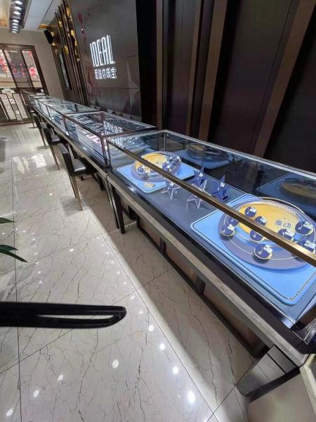 Armários de exposição luxuosos da parte alta da alameda do hardware dos armários de exposição da anti oxidação